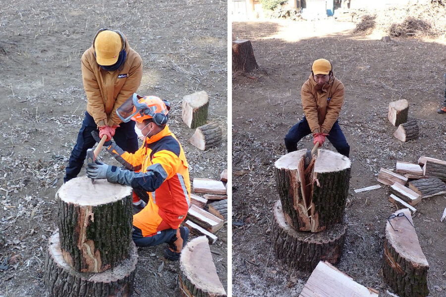 体験型の「薪の販売会」